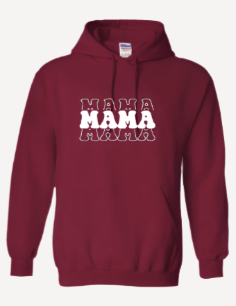 Beautifully embroidered Mama Hoodie, Sweatshirt, Custom Hoodies Cardinal