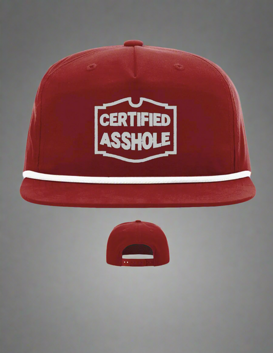 Certified Asshole Embroidered Hat Men's Hats Snapback Hats Flat Bill Hats Men/Women |<Blue Diamond Creations>