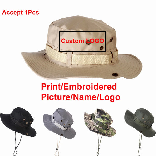 Custom LOGO Print/Embroidered Fisherman's Bucket Hat Unisex Men/Women | <Blue Diamond Creations>