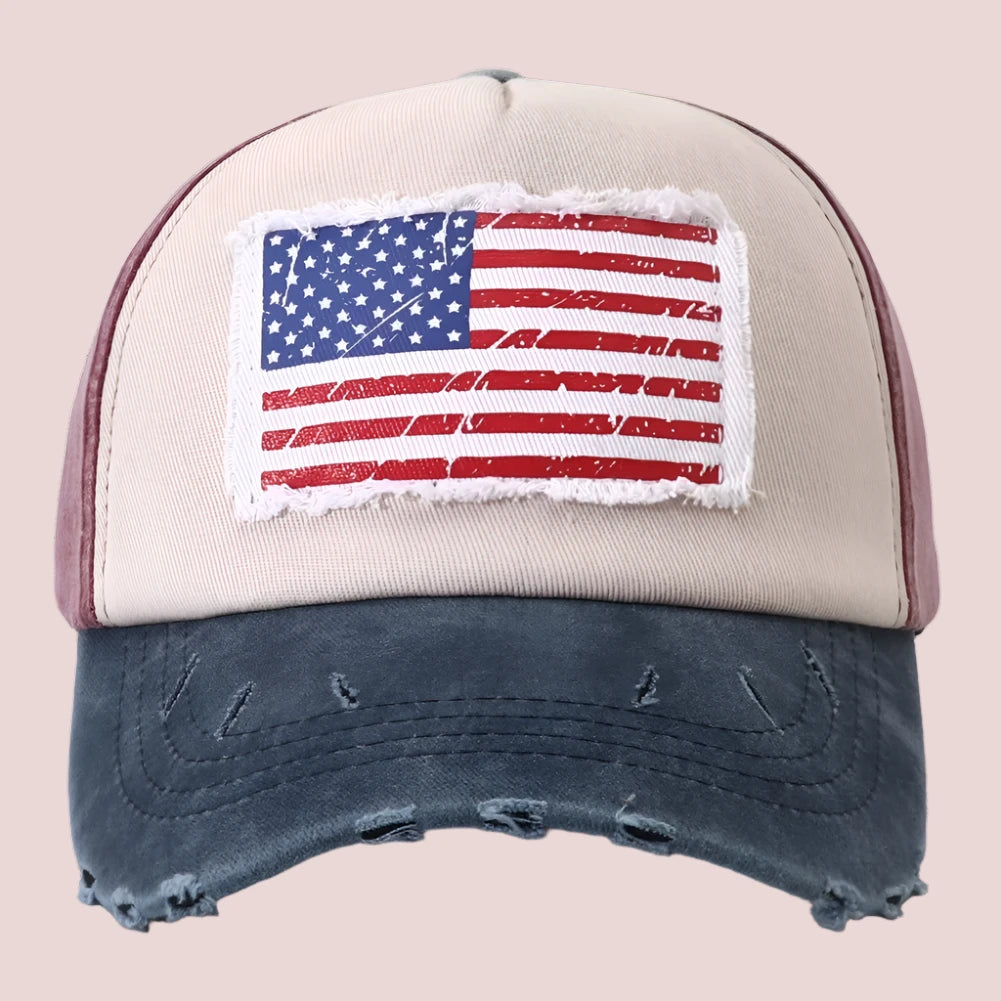 Designer USA Flag Embroidered Baseball Cap Bone Vintage 5 Panel Hats for Women/Men Hats Bucket Hats Adjustable Hats |<Blue Diamond Creations>