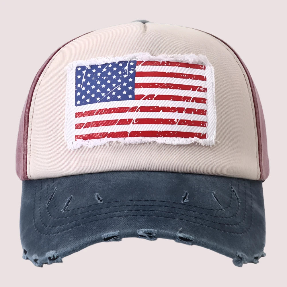 Designer USA Flag Embroidered Baseball Cap Bone Vintage 5 Panel Hats for Women/Men Hats Bucket Hats Adjustable Hats |<Blue Diamond Creations>