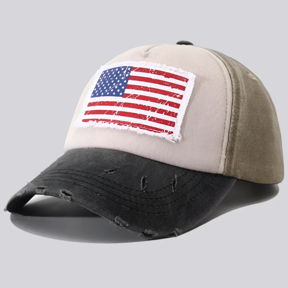 Designer USA Flag Embroidered Baseball Cap Bone Vintage 5 Panel Hats for Women/Men Hats Bucket Hats Adjustable Hats |<Blue Diamond Creations>