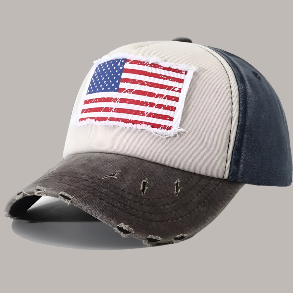 Designer USA Flag Embroidered Baseball Cap Bone Vintage 5 Panel Hats for Women/Men Hats Bucket Hats Adjustable Hats |<Blue Diamond Creations>