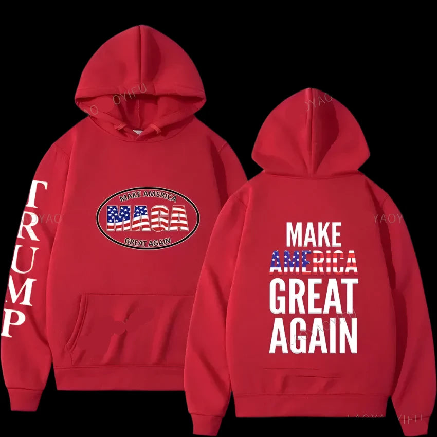 2024 Trump Hoodies MAGA Graphic Sweatshirt for Men & Women red083076