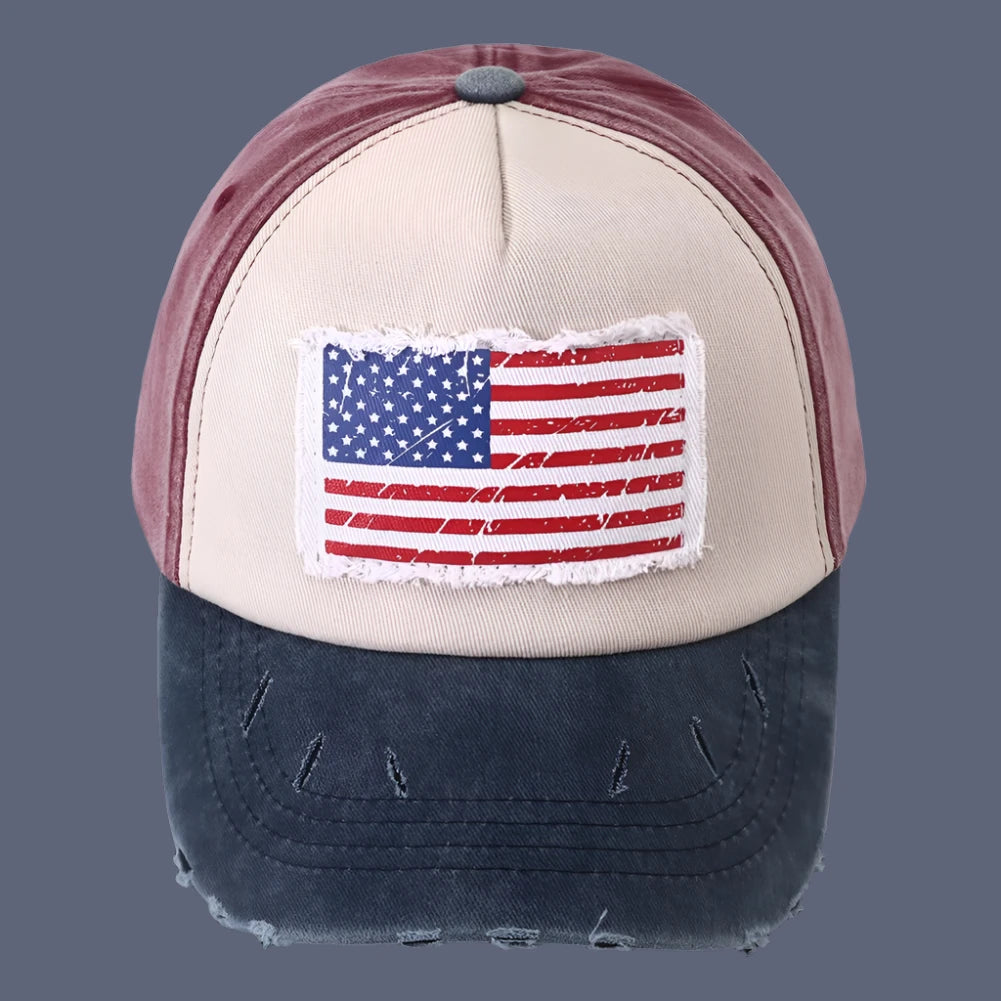 Designer USA Flag Embroidered Baseball Cap Bone Vintage 5 Panel Hats for Women/Men Hats Bucket Hats Adjustable Hats |<Blue Diamond Creations>