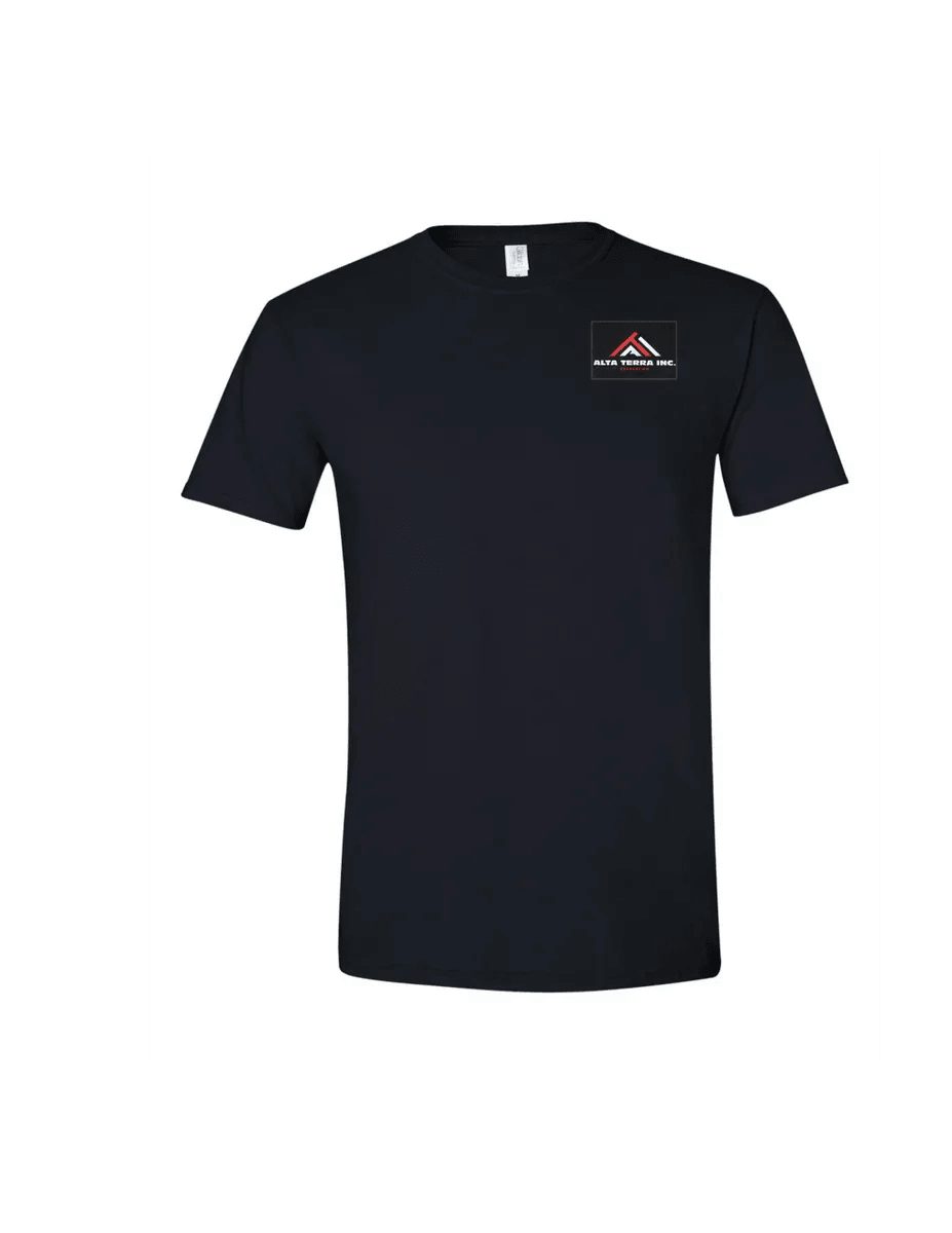 Alta Terra Inc. Excavation Embroidered T-Shirt, Shirt, Custom Shirts, Men & Women Black