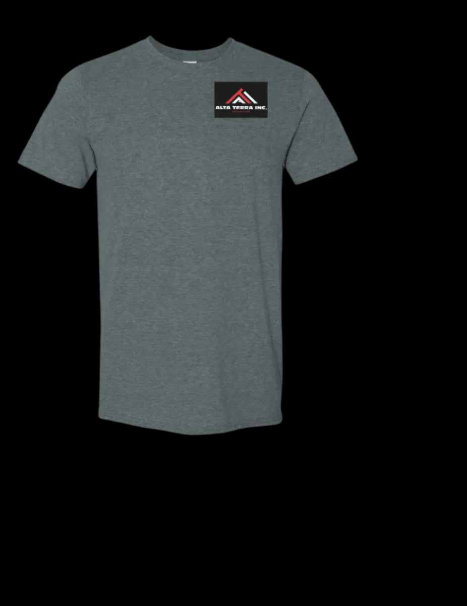 Alta Terra Inc. Excavation Embroidered T-Shirt, Shirt, Custom Shirts, Men & Women Gray