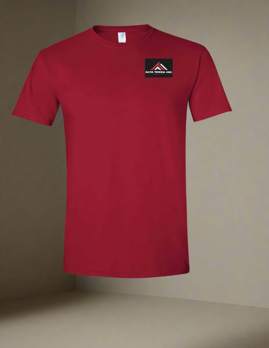 Alta Terra Inc. Excavation Embroidered T-Shirt, Shirt, Custom Shirts, Men & Women Red