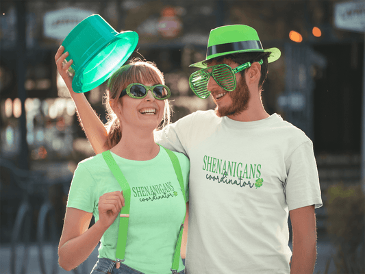 Embroidered Shenanigans St. Patrick T-Shirt, Men's Women's Shirt, Custom Shirts